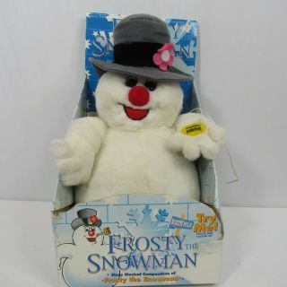 Gemmy Frosty The Snowman 15 " Singing Holiday Christmas Plush Toy 1998