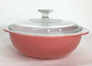 Vintage Pyrex 2 Quart Casserole Dish With Lid 024 Pink Flamingo Baking Ovenware