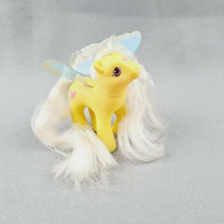 My Little Pony Summer Wings " Little Flitter " Vintage G1 Rare 1988 Euc Yellow Mlp