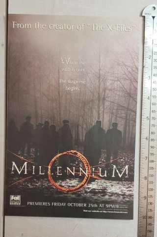 Millennium Tv Show Rare Print Advertisement