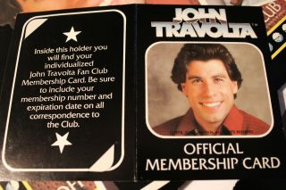 JOHN TRAVOLTA FAN CLUB Complete packet: member card; poster; photos more 1978 2