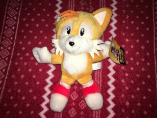 Official Segasonic 8” Carnival Tails Sonic Plush Toy Doll Japan Ufo 1994 Sega