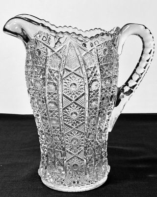 Antique Eapg Large Pitcher C 1913 Imperial Glass Co.  " Bellaire " 505