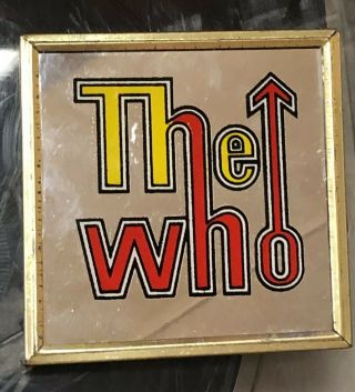 Rare Vintage The Who Carnival Bar Mirror 5 1/2 " By 5 3/4 " Pete Townsend