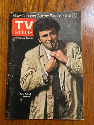 Tv Guide Peter Falk Columbo May 5 - 11 1973 No Label Southern Ohio
