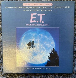 1982 E.  T.  Special Cassette Edition Michael Jackson Box Set W Storybookposter