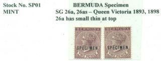 Lot 260 Bermuda Qv 2 Pence Gummed Specimen Sg Cat 400.  00 Shape Rare