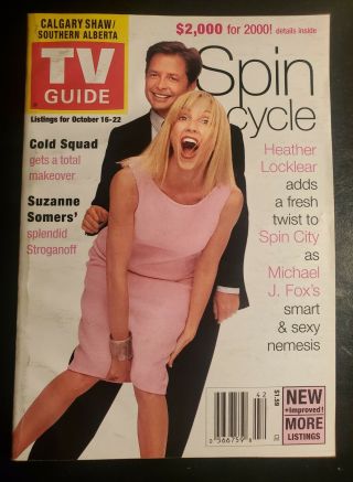 Tv Guide Oct.  16 - 22,  1999 - Spin City - Heather Locklear & Michael J.  Fox