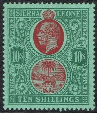 Sierra Leone 1912 Kgv Elephant 10/ - Wmk Multi Crown Ca
