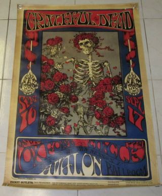 Grateful Dead 1966 Avalon Ballroom 24 " X36 " Vinyl Indoor/outdoor Concert Banner