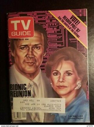 Tv Guide May 16 - 22 1987 Lee Majors & Lindsay Wagner On Cover