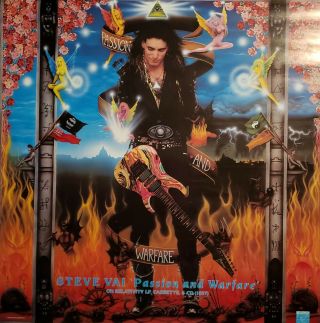 Vintage Rock Poster Steve Vai 1990 Passion And Warfare 24x24 " Classic