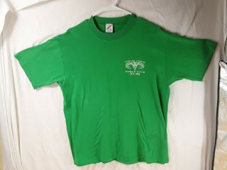 95 - 95 World Tour Van Halen Green Local Crew Xl Concert Tour T - Shirt Rare 2