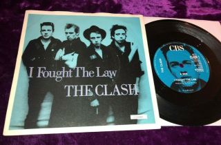 Rare 1988 The Clash I Fought The Law 7 " Cbs Uk 1st Press Vg,  1 - 977 Punk Kbd