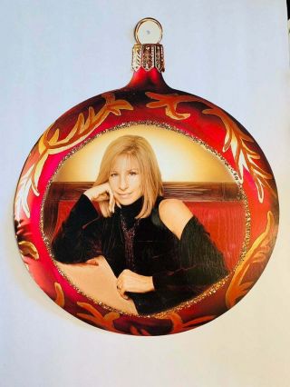 Barbra Streisand - Christmas Ornament Promo Poster Display From Music Store