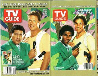 Tv Guide - 10/2005 - Miami Vice Tribute Cover - Don Johnson - Last Small Size Tv Guide