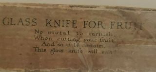 Glass Knife Rare Vintage Rust Craft Of Boston Glass Knife For Fruits Depression