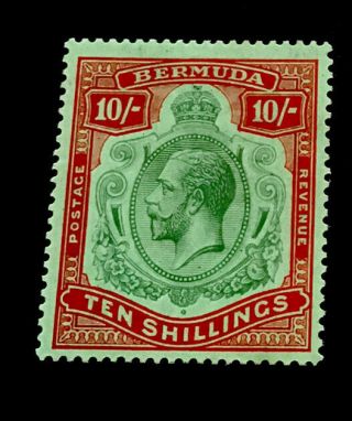 Bermuda Sg54 10/ - George V 1918 M/mint Cv £180