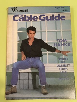 Vintage Group W Cable Tv Guide August 1986 - Tom Hanks