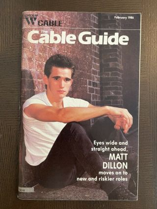Vintage Group W Cable Tv Guide February 1986 - Matt Dillon