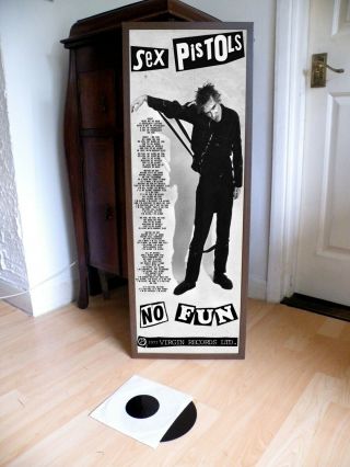 Sex Pistols No Fun Promo Poster,  Lyric Sheet,  Sid Vicious,  Jamie Reid,  Anarchy Uk