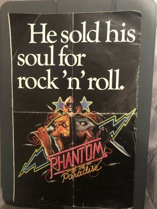 Phantom Of The Paradise 1974 Movie Premiere Flyer 10/31/74 Nyc Radio City Music