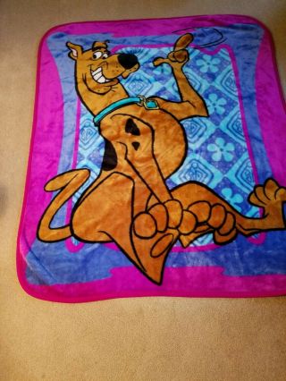 Cartoon Network Scooby Doo Plush Blanket/throw 50 X 58 Plush