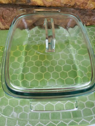 Pyrex Easy Grab 2 - Quart Clear Glass Casserole Dish Bakeware With Glasslid Square