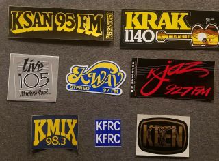 80s Vintage Bay Area Radio Station Stickers Am/fm