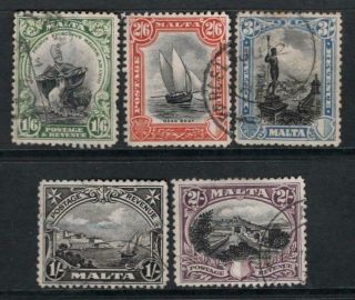 Malta 1930 Group Of 5 Very Fine Quality & Looking