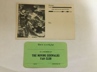 The Moving Sidewalks & Sir Douglas Quintet Rare Fan Club Membership Cards Zz Top