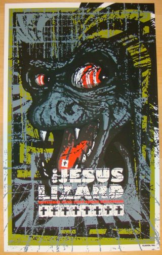 2009 The Jesus Lizard - Baltimore Silkscreen Concert Poster S/n By Brad Klausen