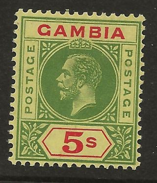 Gambia Sg 102 1922 Watermark Multiple Crown Ca 5/ - Top Value Of Set Fine