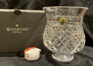 Waterford Crystal Small Hurricane Candle Holder 5 1/2 H X 4 1/2 W