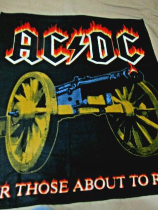 Ac/dc Flaming For Those About To Rock Cannon Fleece Throw Blanket 50 " X 60 "