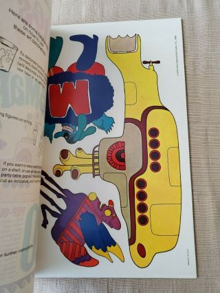 Vintage 1968 The Beatles Yellow Submarine 20 Pop - Out Art Decorations 2