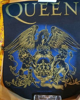 Queen - Band Crest - Fabric Poster - Wall Hanging - Vintage