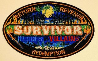 Survivor Heroes Vs Villains Embroidered Patch Cbs Tv Show Season 20 Iron On