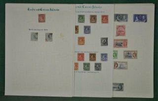 Turks And Caicos Stamps Selection On 9 Album Pages (h51)