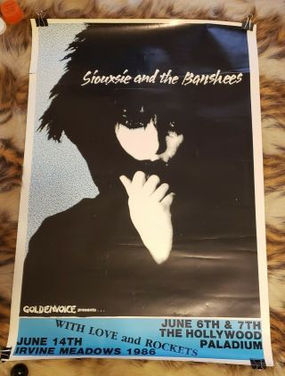 Siouxsie & The Banshees Concert Poster - Vintage W/love & Rockets