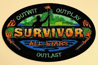 Survivor All - Stars Embroidered Patch Cbs Tv Show Season 8 Iron On Castaways