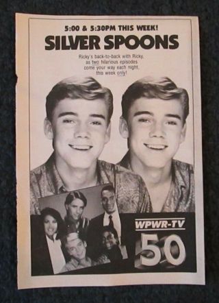 Silver Spoons Ricky Schroder Joel Higgins Alfonso Ribeiro Tv Clipping Comedy