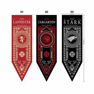 Game Of Thrones House Stark Targaryen Lannister Banner Wall Hanging Flag