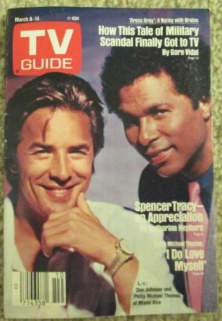 Tv Guide 1986 Miami Vice Farrah Fawcett Night Gallery Moonlighting Alec Baldwin
