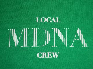 Rare Madonna Local Crew Only Carps Green T - Shirt Xl Mdna Concert Tour Official