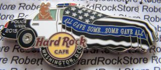 2015 Hard Rock Cafe Washington Dc Police Week/k9 - Memorial Flag Le Pin