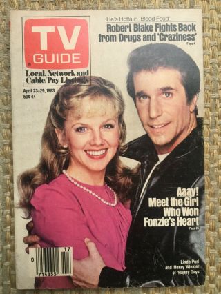 1983 Vintage Happy Days (henry Winkler/linda Purl) Tv Guide - Memphis Edition