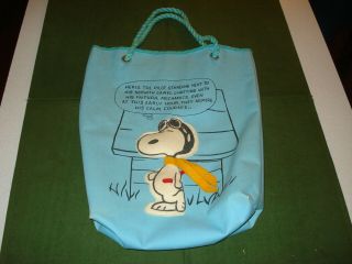 1968 Snoopy As The Red Baron Beach Bag - Graphics.