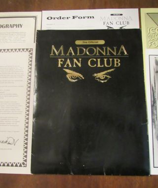 Madonna Icon Official Fan Club Exclusive Rare Folder,  Photo & More 3