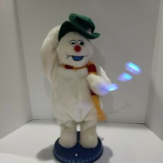 Vintage Gemmy Frosty The Snowman Animated Spinning Light Up Please Read